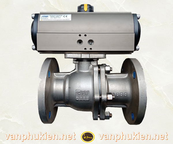 Van bi mặt bích điều khiển khí nén