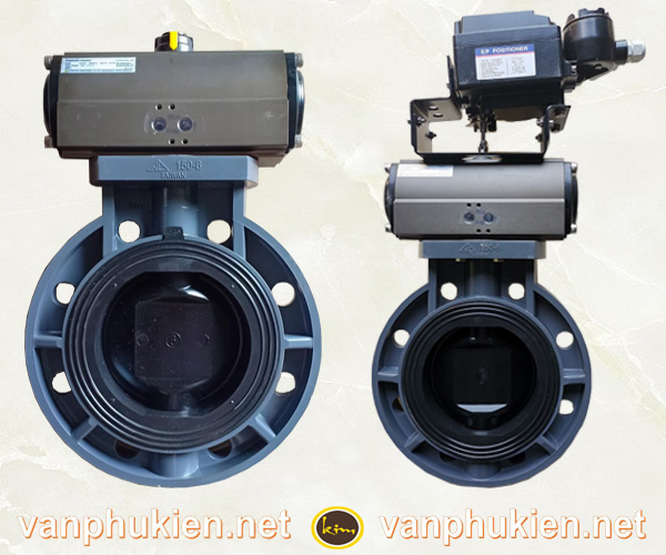 Van bướm nhựa điều khiển khí nén