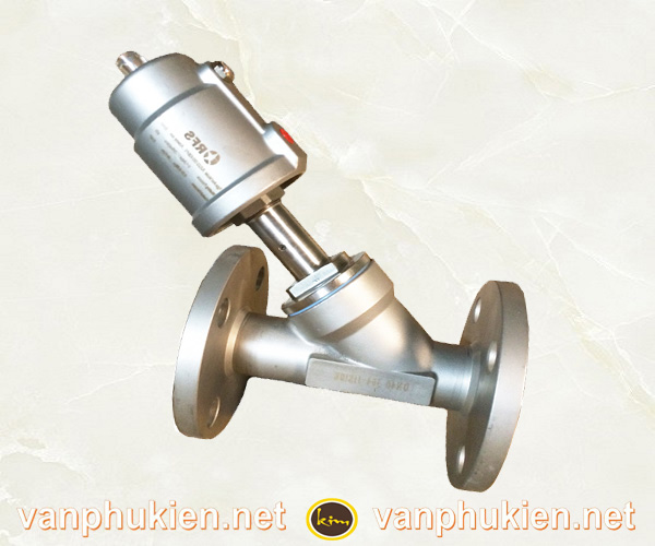 Van xiên khí nén mặt bích